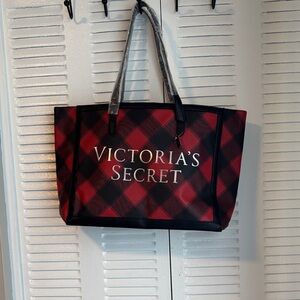 Victoria's Secret Plaid Tote in Red and Black